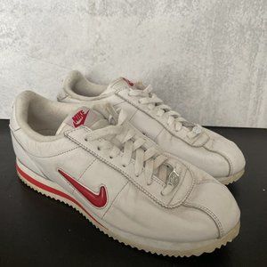 Nike Cortez Jewel Swoosh Red White Shoes Sneakers 938343 100 Mens sz 7.5 RARE